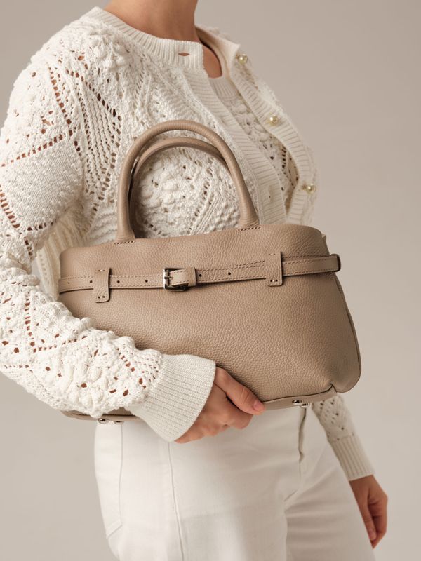 Кожаная сумка DBR Muse 31399 бежевый латте