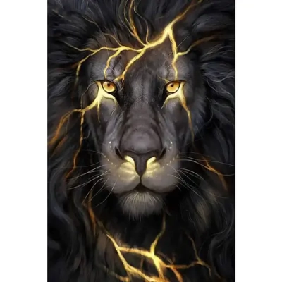 Картина интерьерная без подрамника «САНТИМО», лев, 40*60см (термоусадочная пленка)