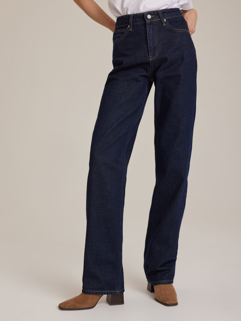 Джинсы прямые синие