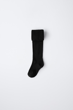 ZARA НАБОР ИЗ ДВУХ ОДНОТОННЫХ КОЛГОТОК, ЧЕРНЫЙ