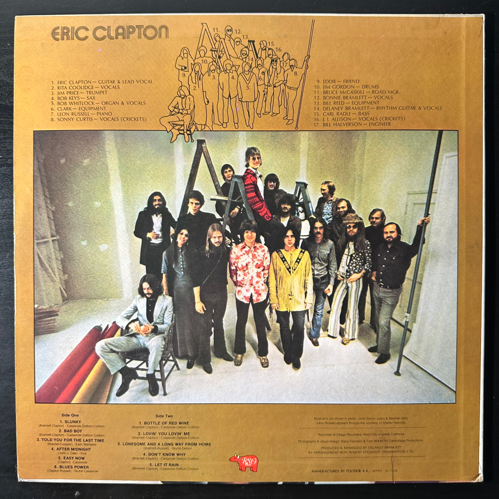 Eric Clapton ‎– Eric Clapton (Япония 1975г.)