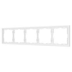 Рамка пластиковая FRM-NOBE-SFPL-5-WH (Arlight, Белый кварц) 054227