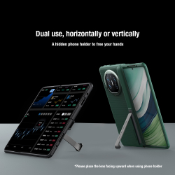 Усиленный чехол двухкомпонентный от Nillkin для смартфона Huawei Mate X5, серия Super Frosted Shield Fold (версия с подставкой)