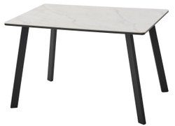 Стол ТИК ТАК 120 ОНИКС, керамика / Черный каркас М-City