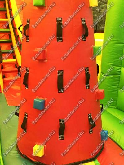 Надувной батут "Страна Сафария" с крышей и высокими горками 13*7*6 м