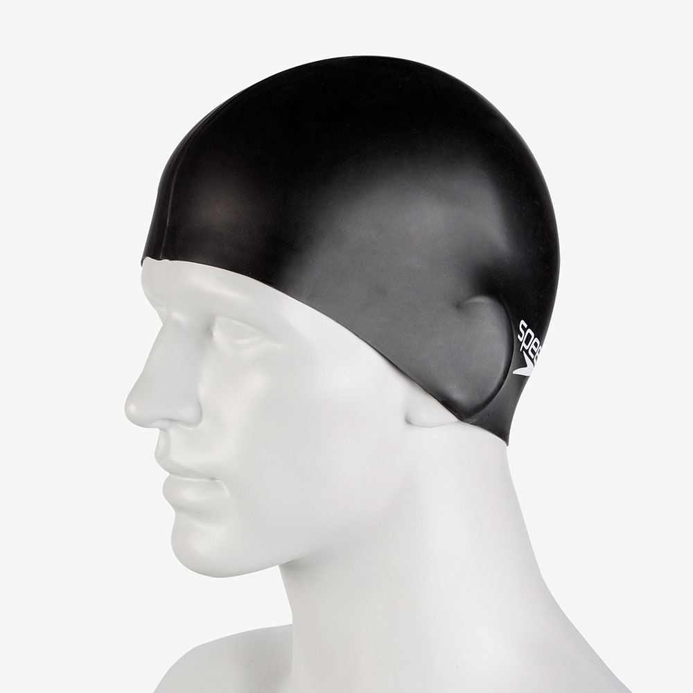 Шапочка для плавания SPEEDO Flat Silicone Cap, 8-709910001-0001, силикон