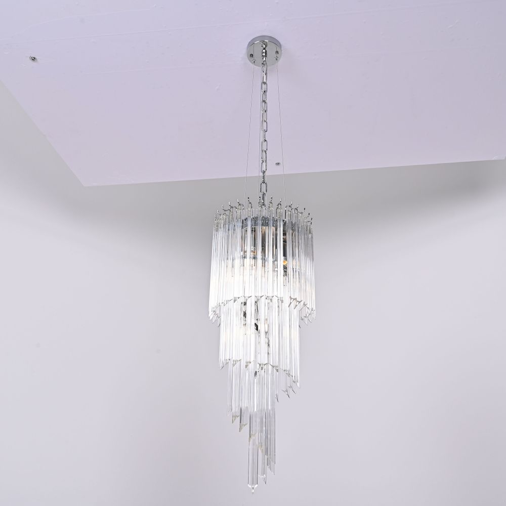 Подвесная Люстра Odeon Chandelier Helix Clear 29 By Imperiumloft