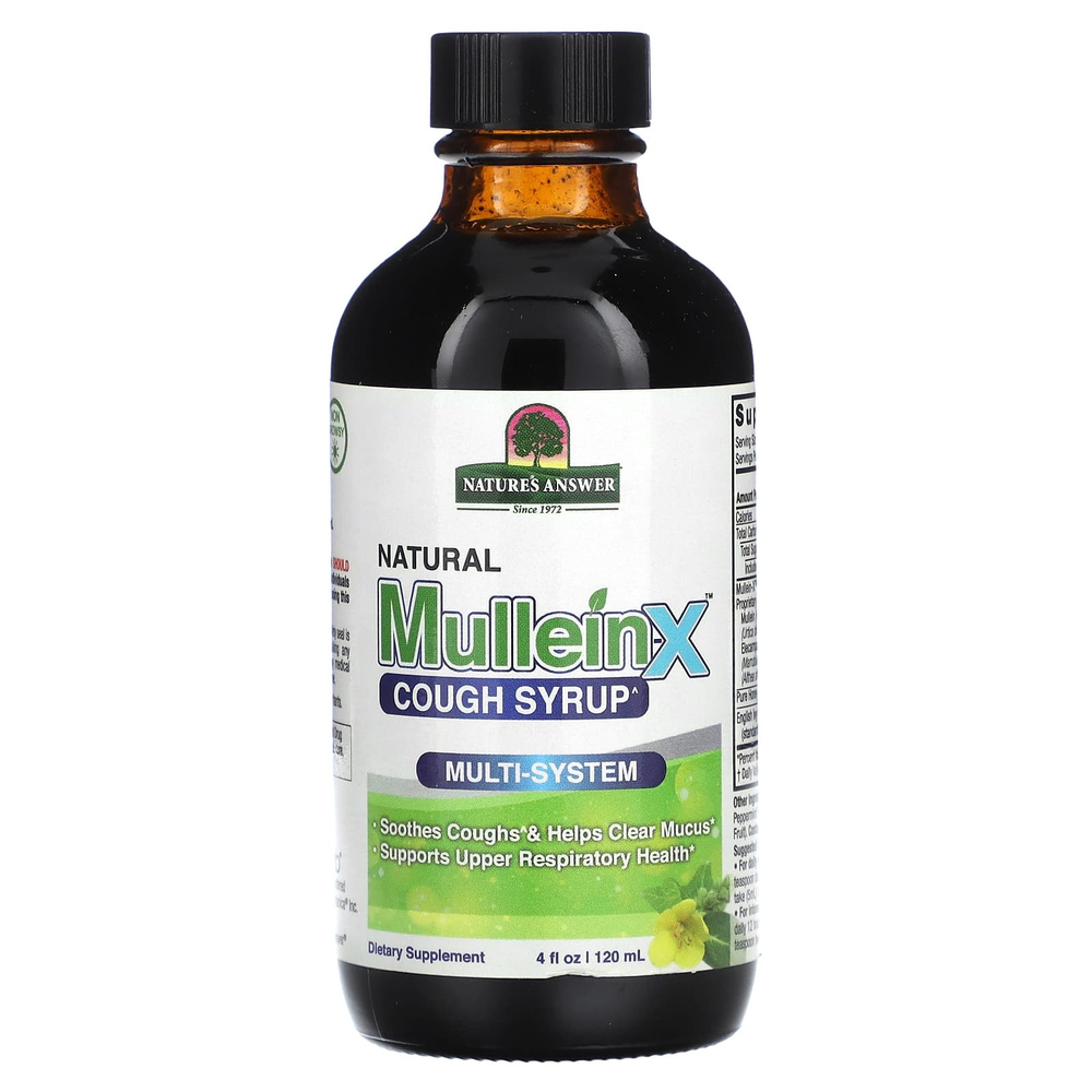 Nature's Answer, Натуральный сироп от кашля Mullen-X, мультисистемный, 120 мл (4 жидк. унц.)