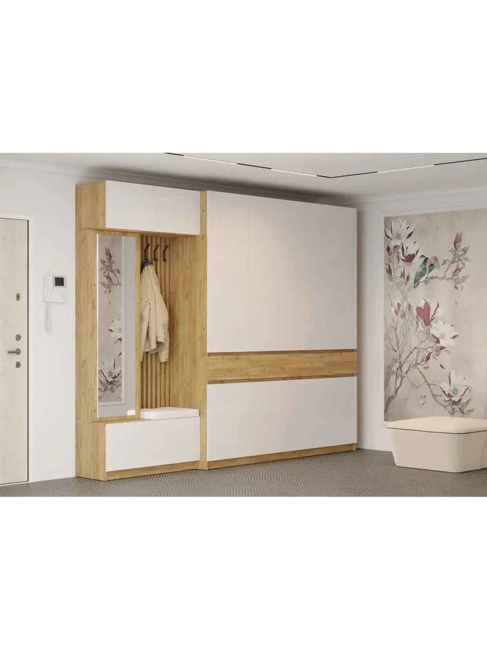 Шкаф для одежды распашной с полками 199,6х51х236 см Бостон