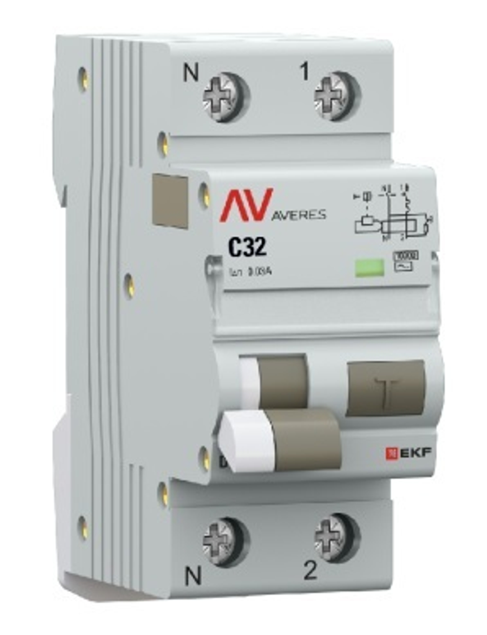 Автомат дифференциальный EKF rcbo10-1pn-32C-30-ac-av