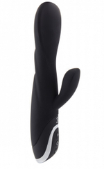 Чёрный перезаряжаемый вибратор RechargeableTulip Purple - 21 см. (Цвет: черный)