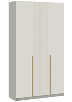 СЕЛЕНА Шкаф ШК-001 (3-ств.) (МДФ Комплект) Корпус - Шиншилла Серая  Фасад МДФ - матовая Кварц Грей Софт