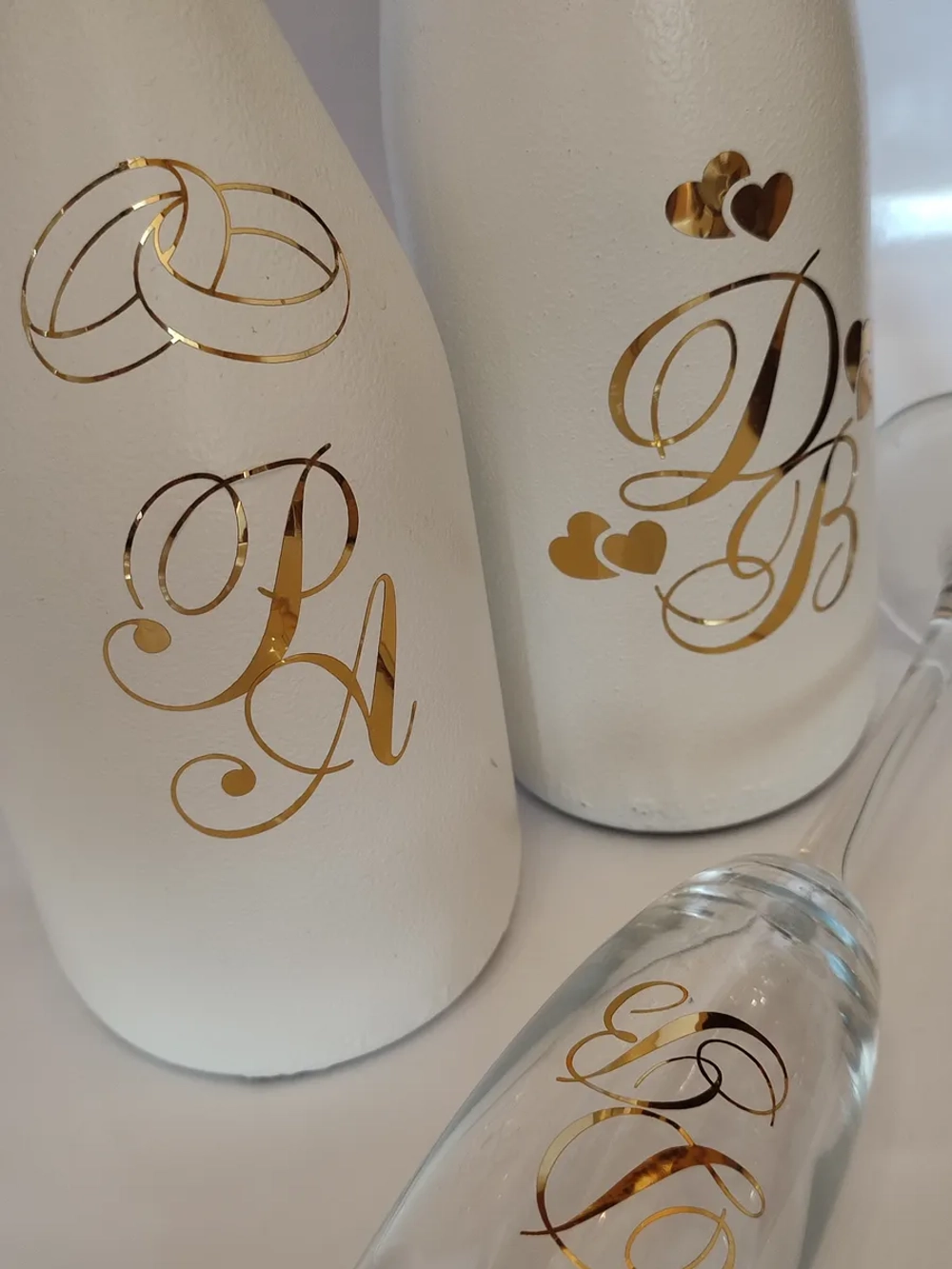 Наклейки свадебные зеркальное золото инициалы " Ж "