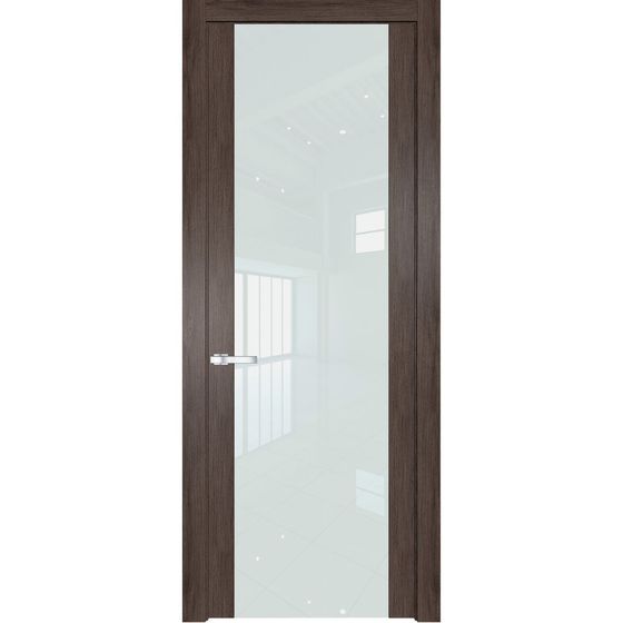 Межкомнатная дверь Profil Doors 1.7N дуб тобакко стекло белый лак