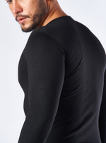 Чёрный комплект мужского термобелья (Размер: S) (Цвет: черный)