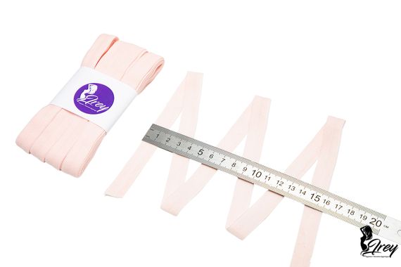 906 626/15 ОПТ Бейка окантовочная  Lauma Fabrics, 15 мм, пастельно-розовый 906