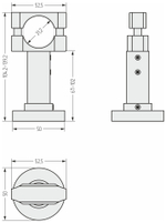 Кронштейн Сунержа напольный d 32 мм (для ДР Эстет) / 2шт.