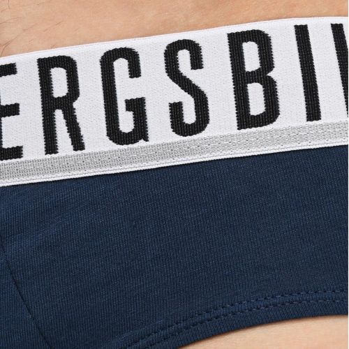 Мужские трусы брифы синие набор 2 в 1 Bikkembergs ESSENTIAL BKK1USP01BI/2