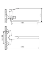 Смеситель для ванны Gappo G2236