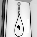 Душевая кабина Loranto NEO 100x100x(190+15) с низким поддоном 15см, прозрачное закаленное стекло 5 мм, профиль черный-матовый (CS-21800-100)