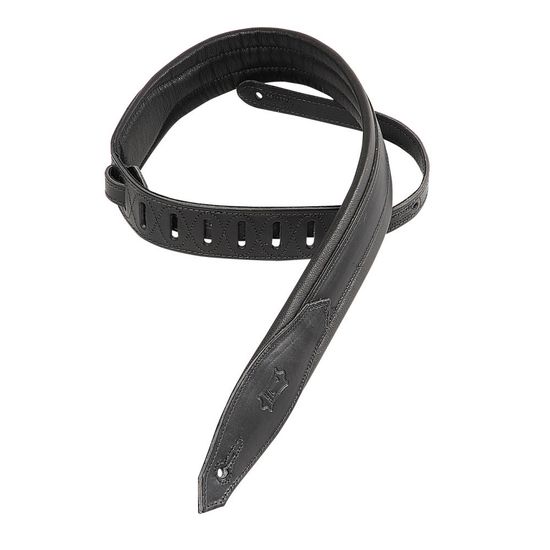 Ремень для гитары, кожаный, черный, Levy's MSS80-BLK Heirloom Series