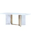 Стол Marble Cross, 220х100 см, белый керамогранит