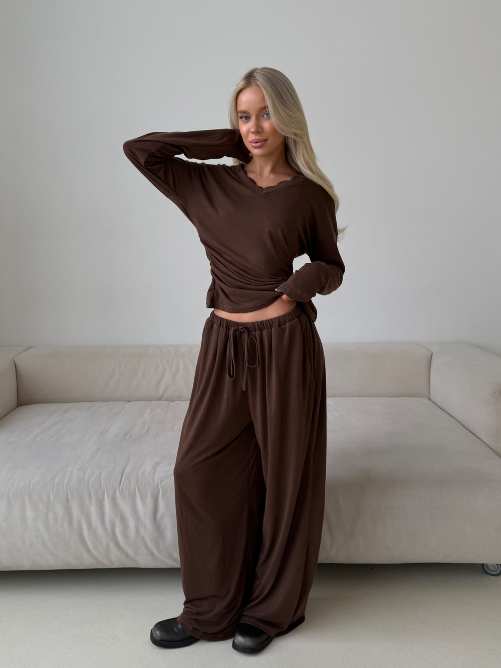 Трикотажный костюм Spring шоколад