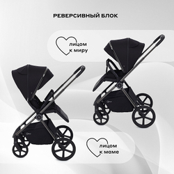 Детская коляска Rant Teo Black Chrome 2 в 1 Black