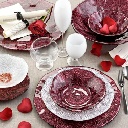 Тарелка десертная 22см IVV Roseto жемчужно-белая дизайн