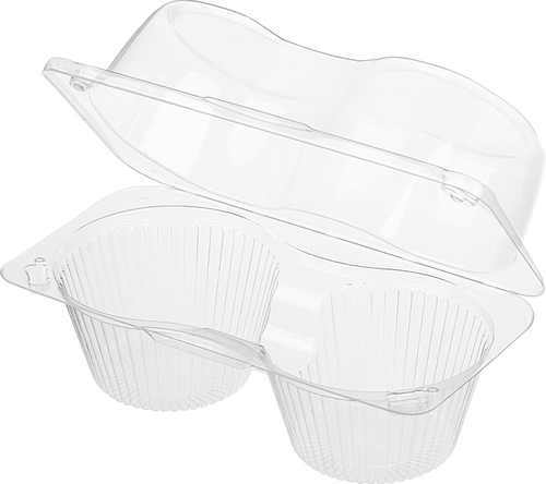 Контейнер Комус 2-х Секционный под Маффины РК-1909С2, 189х94х90мм, 380шт/кор, кондитерка