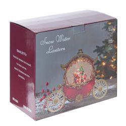 GAEM Изделие декоративное "Дед Мороз в карете" (подсвет, вьюга, 3хААА н/п +USB), L26 W11 H22 см