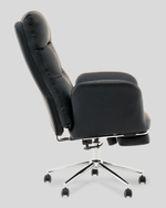 Кресло руководителя TopChairs Solid с оттоманкой черный