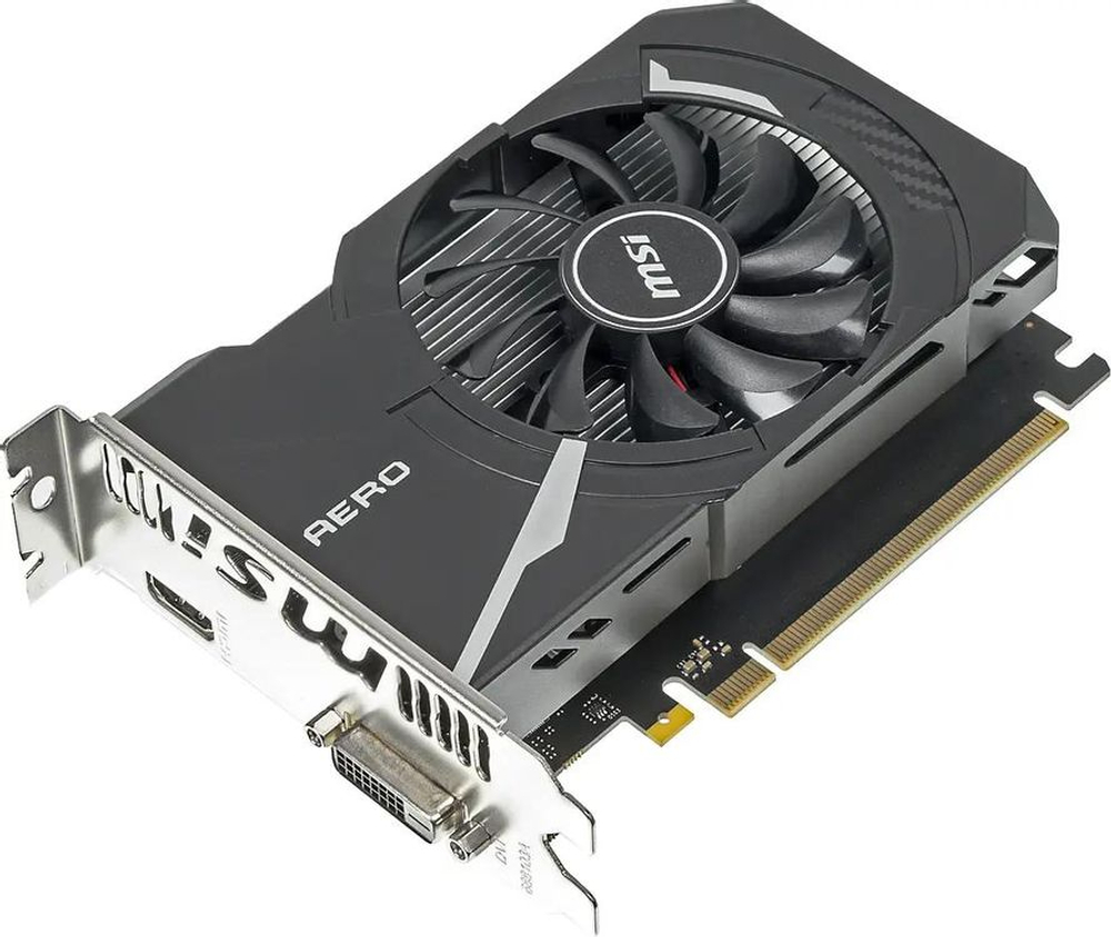 Видеокарта MSI NVIDIA  GeForce GT 1030 GT 1030 AERO ITX 2GD4 OC 2ГБ DDR4, OC,  Ret