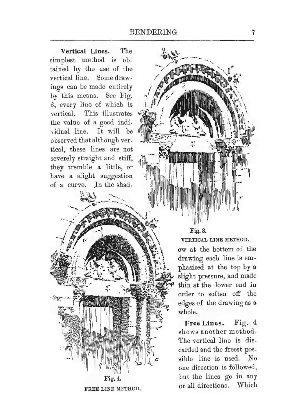 Rendering in pen and ink. Instruction paper | D.A. Gregg