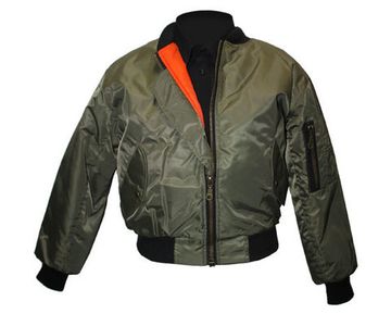 Бомбер оливково-оранжевый