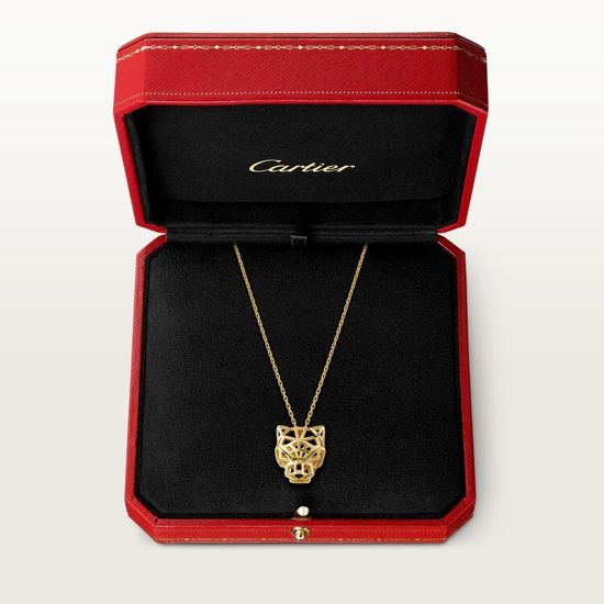 Подвеска Panthère de Cartier из желтого золота с цаворитами