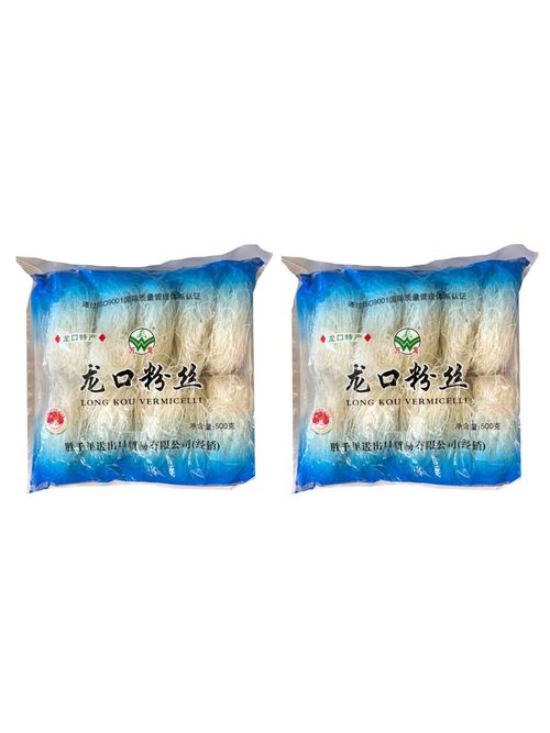 Вермишель Фунчоза бобовая тонкая Wanlong Longkou, 500 г, 2 шт