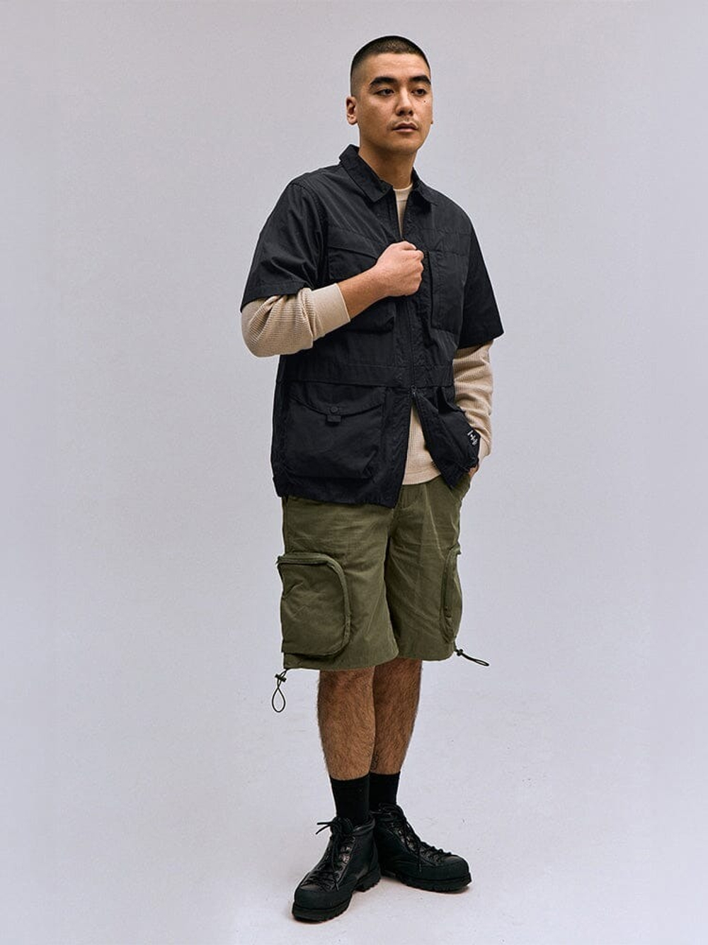 Рубашка мужская Alpha Industries SHORT SLEEVE MULTI POCKET ZIPPERED SHIRT JACKET