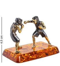 AM-1332 Фигурка «Боксеры» (латунь, янтарь)