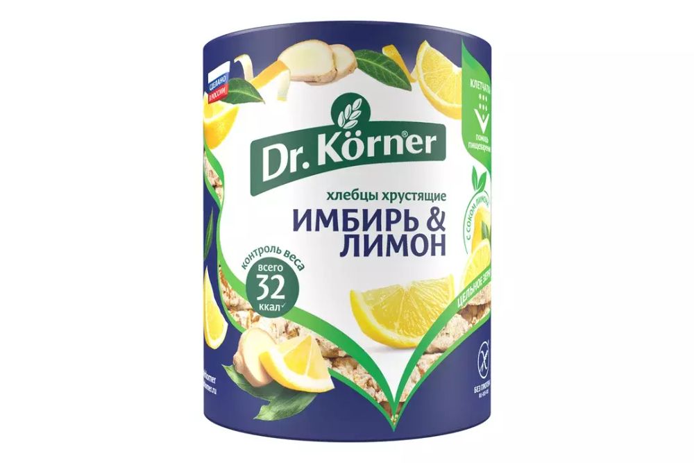 Хлебцы Dr.Korner, кукуруза/рис/имбирь/лимон, 90 г