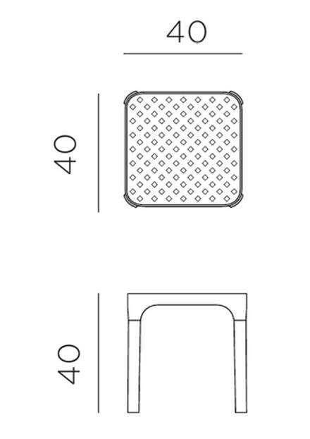 Столик пластиковый журнальный, Nardi Net Table 40, мятный