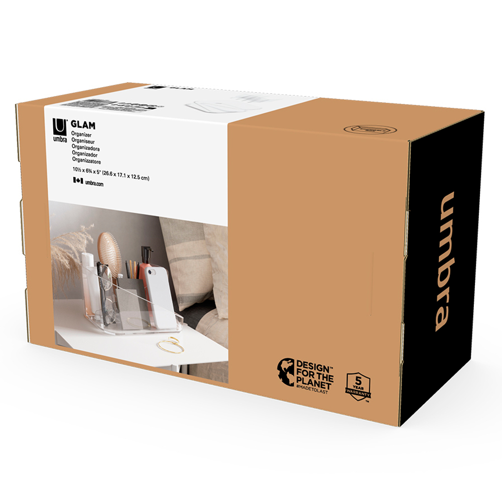 Органайзер для косметики glam, прозрачный