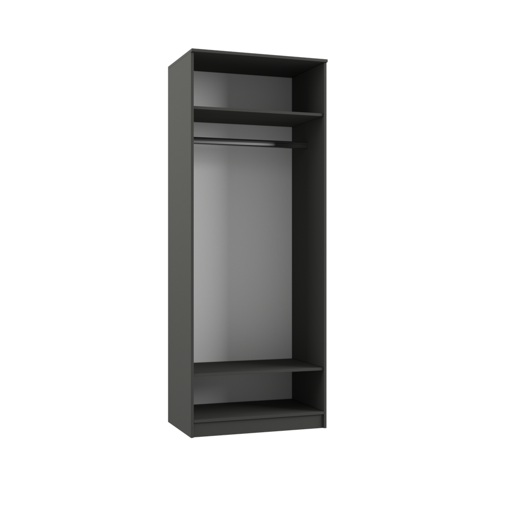 МС Мадера Шкаф ШМ2 800*2100*520 (лдсп графит)