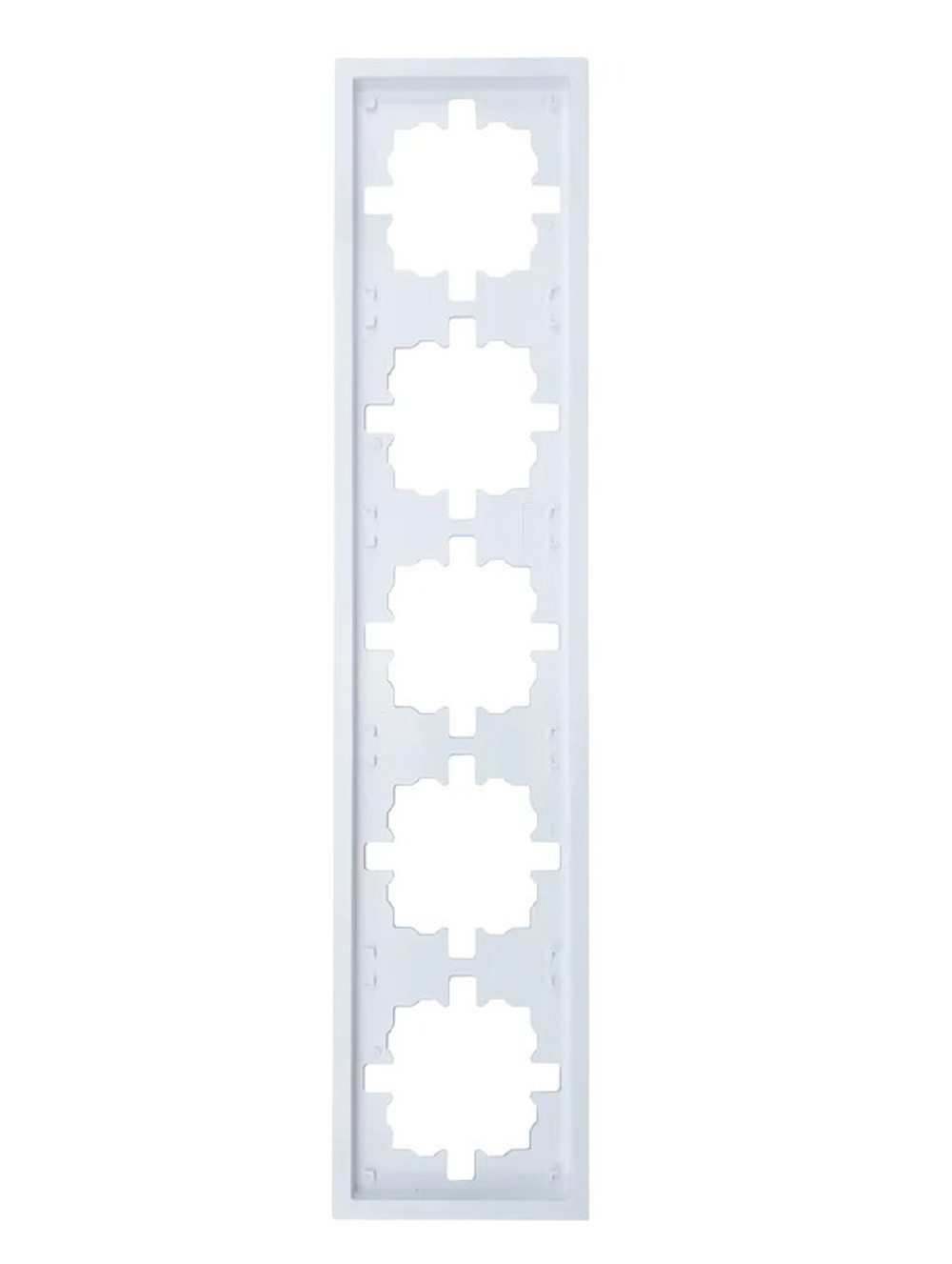 Рамка 5-ая LEZARD ZIMA горизонтальная б/вставок белая