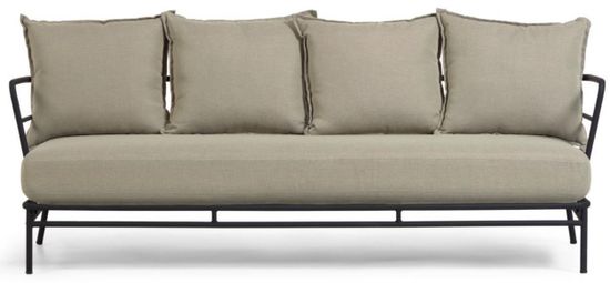 Диван Mareluz трехместный La Forma Испания цвет бежевый/черный