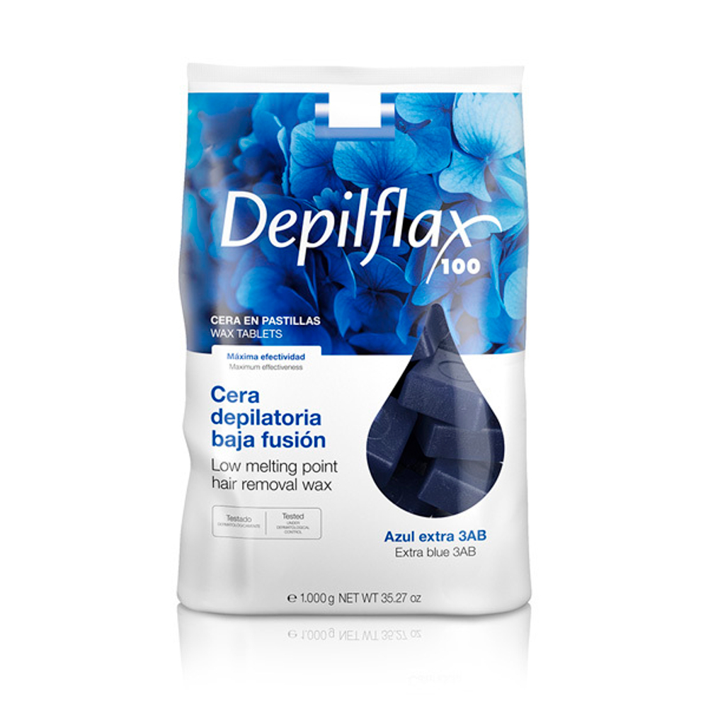 Воск горячий в брикетах Depilflax Extra Азуленовый 1000г