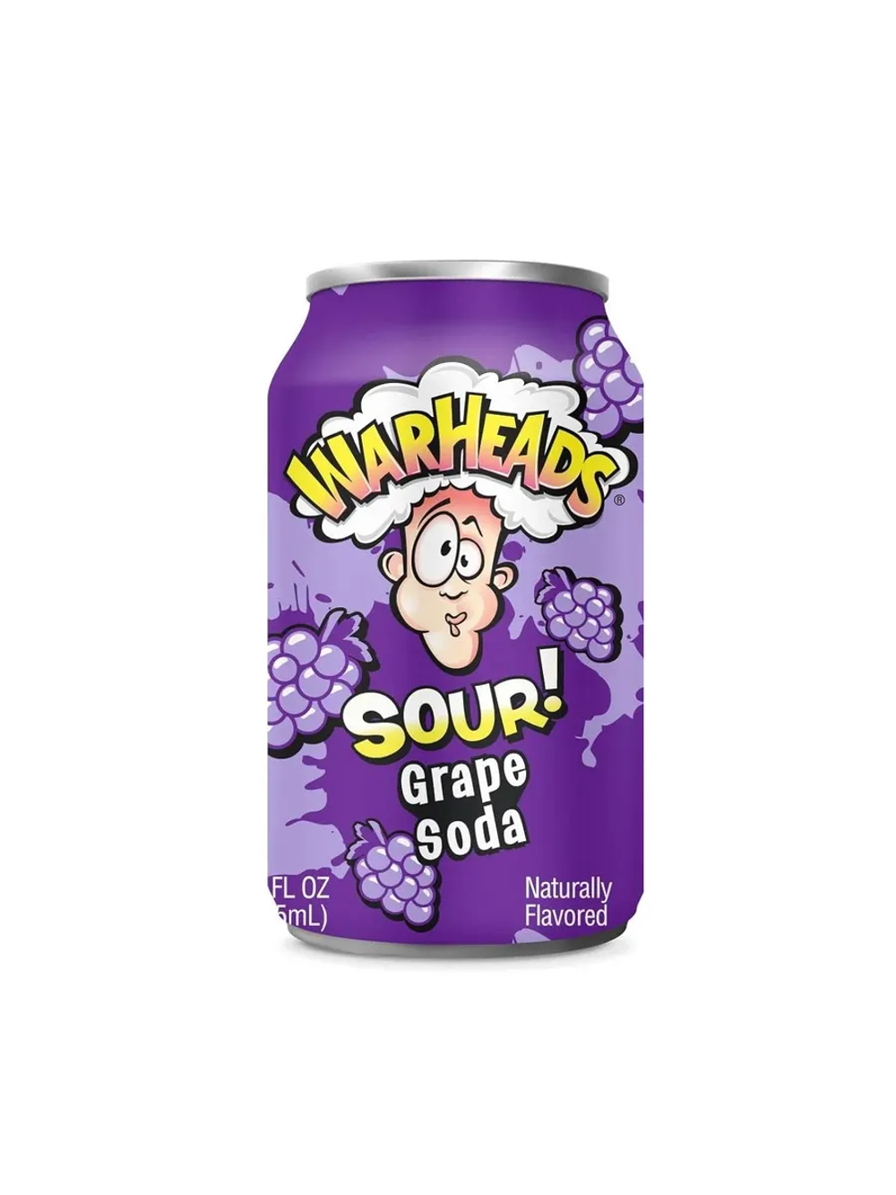 Газированный напиток WarHeads Grape Sour Soda 355мл