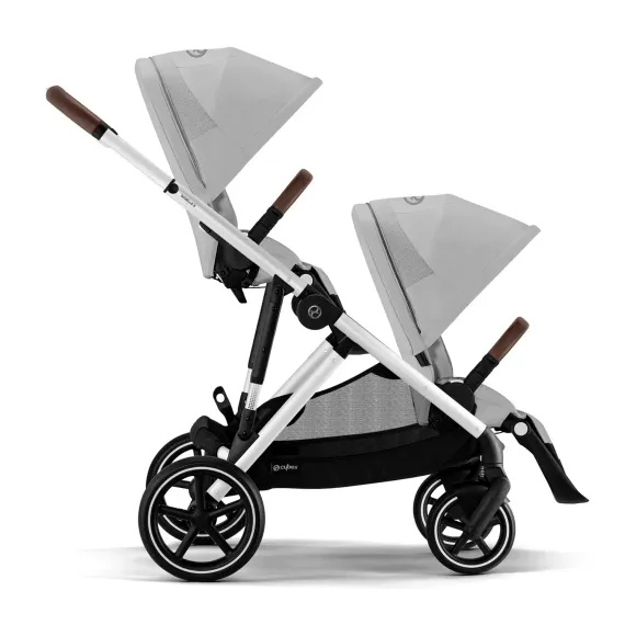 Прогулочная коляска для двойни Cybex Gazelle S SLV Lava Grey