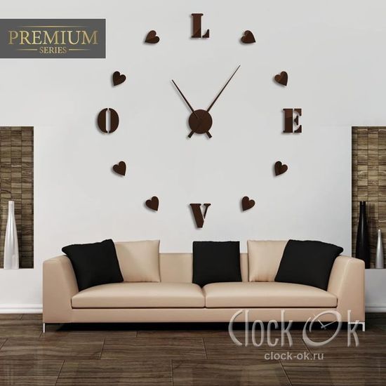 Настенные 3D часы Sweet Love