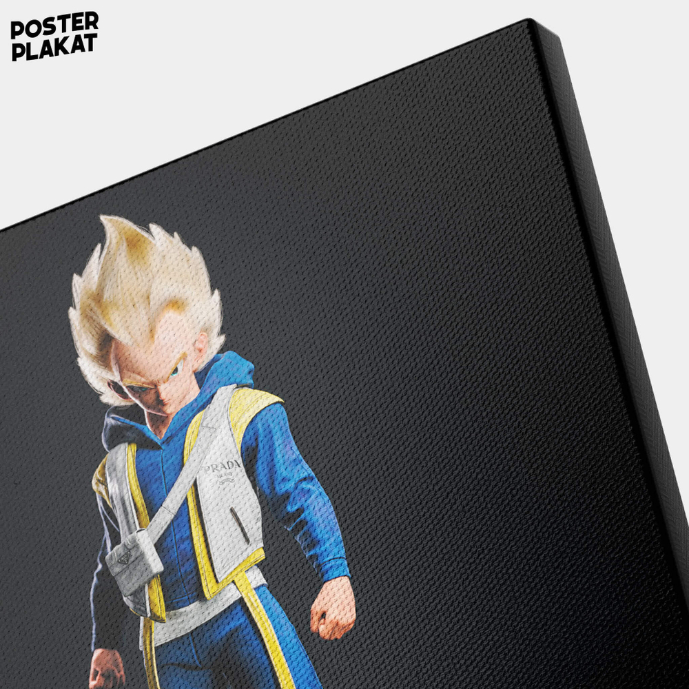 Картина для интерьера Сон Гоку / Какаротто на холсте, аниме персонаж вселенной Жемчуг дракона, холст с печатью на подрамнике, на стену, Постер Плакат